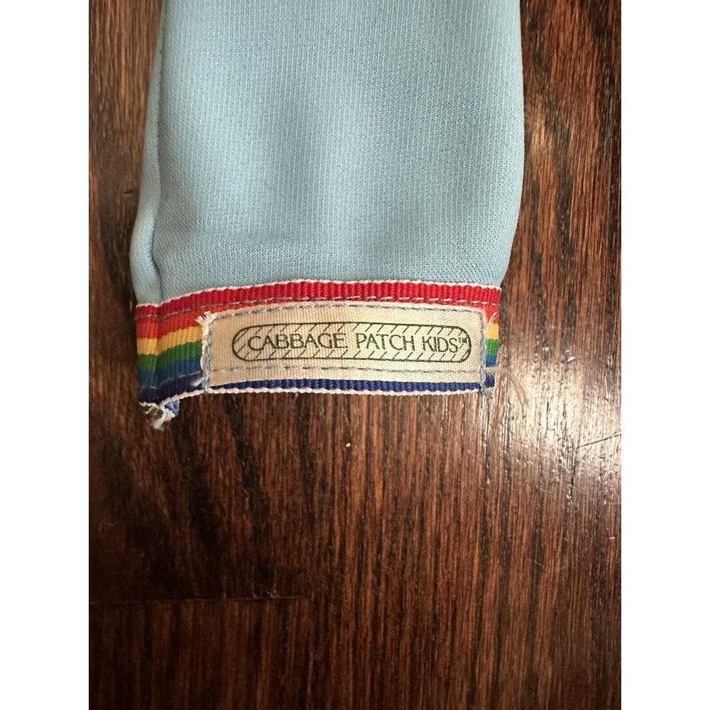 Vintage Cabbage Patch Kids Doll Clothes Blue Rainbow Sleeper Pajamas Coleco Wire - Picture 2 of 3